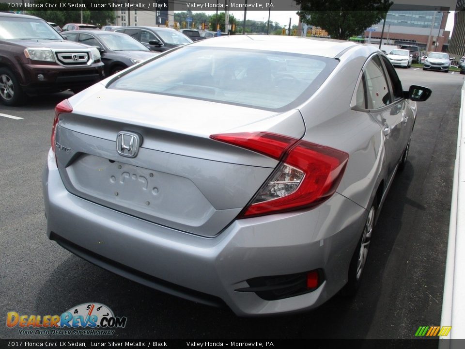 2017 Honda Civic LX Sedan Lunar Silver Metallic / Black Photo #5