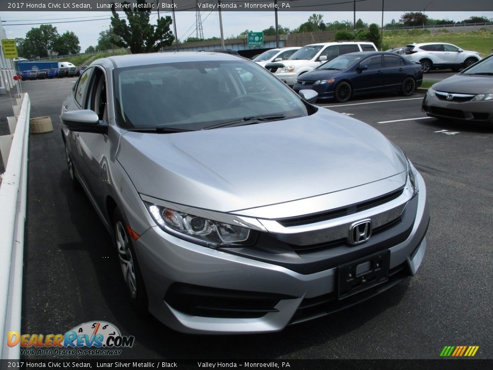 2017 Honda Civic LX Sedan Lunar Silver Metallic / Black Photo #6
