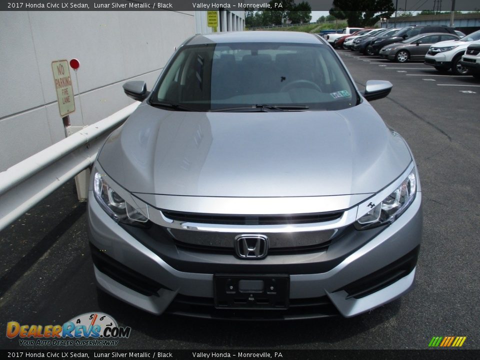 2017 Honda Civic LX Sedan Lunar Silver Metallic / Black Photo #7