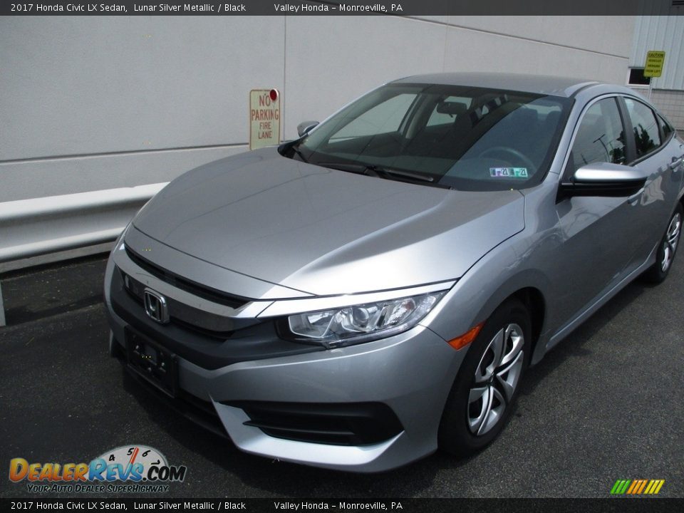 2017 Honda Civic LX Sedan Lunar Silver Metallic / Black Photo #8