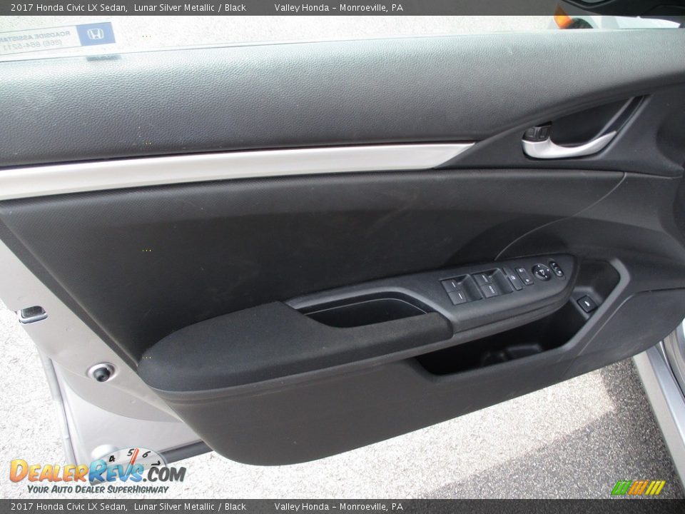 2017 Honda Civic LX Sedan Lunar Silver Metallic / Black Photo #9