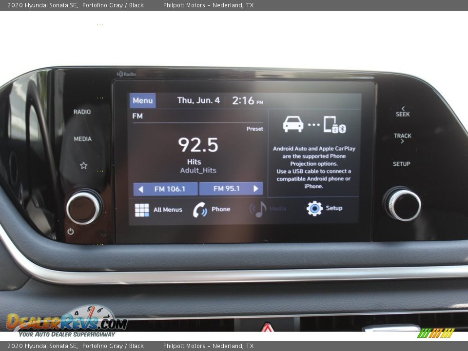 2020 Hyundai Sonata SE Portofino Gray / Black Photo #16