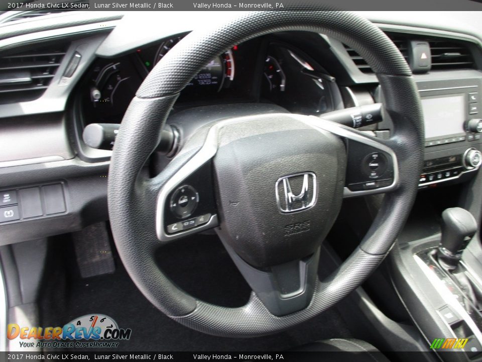 2017 Honda Civic LX Sedan Lunar Silver Metallic / Black Photo #12