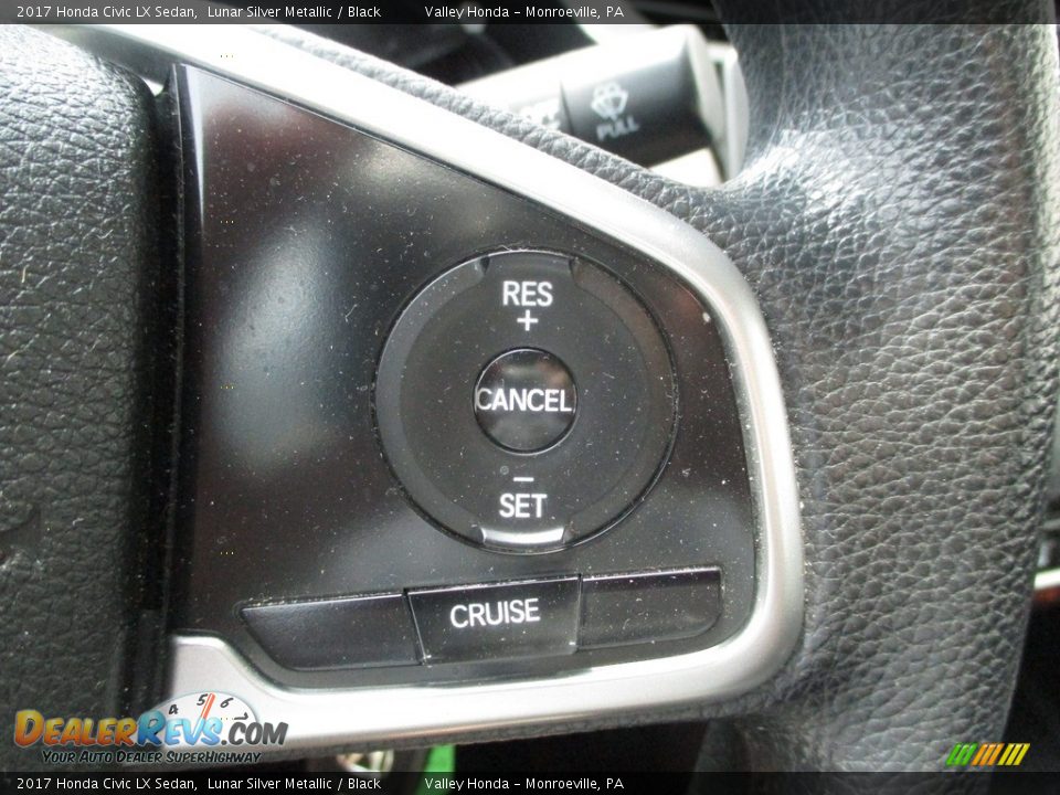 2017 Honda Civic LX Sedan Lunar Silver Metallic / Black Photo #17