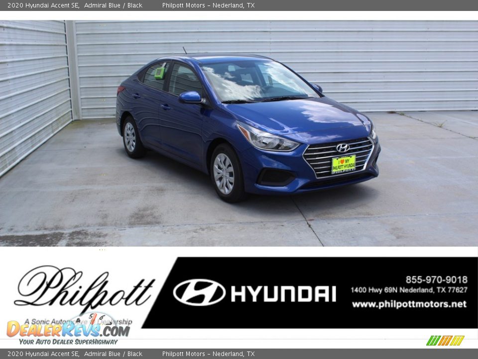 2020 Hyundai Accent SE Admiral Blue / Black Photo #1