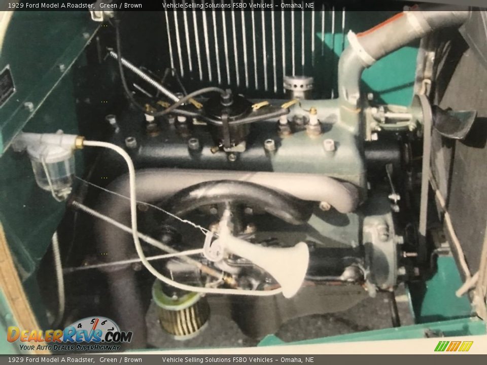 1929 Ford Model A Roadster 201 cid Flathead 4 Cylinder Engine Photo #2