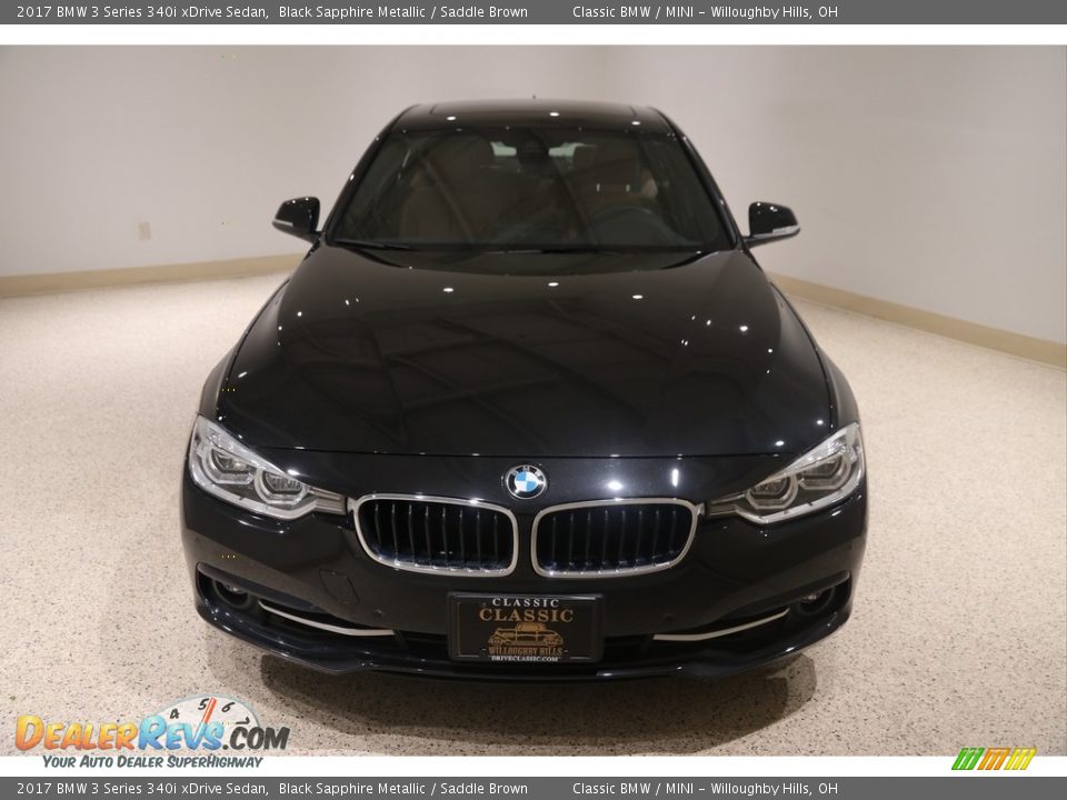 2017 BMW 3 Series 340i xDrive Sedan Black Sapphire Metallic / Saddle Brown Photo #2