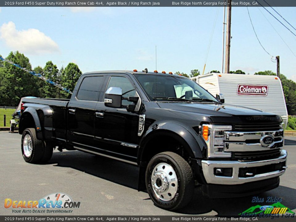 2019 Ford F450 Super Duty King Ranch Crew Cab 4x4 Agate Black / King Ranch Java Photo #7