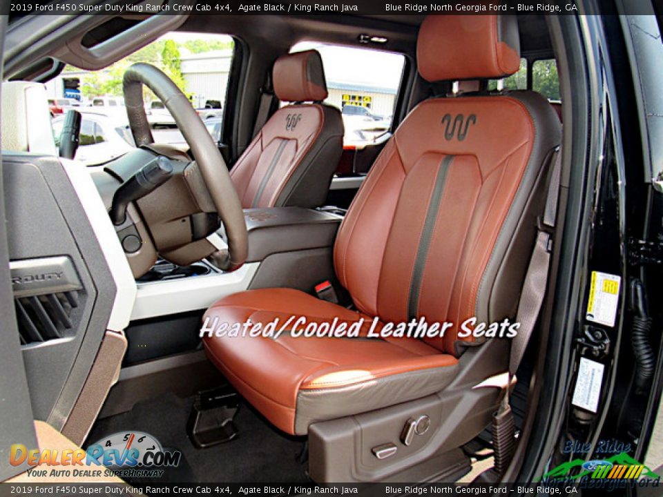 2019 Ford F450 Super Duty King Ranch Crew Cab 4x4 Agate Black / King Ranch Java Photo #10