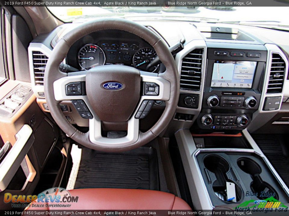 2019 Ford F450 Super Duty King Ranch Crew Cab 4x4 Agate Black / King Ranch Java Photo #14