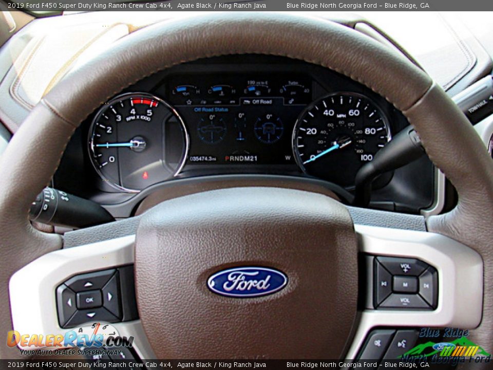 2019 Ford F450 Super Duty King Ranch Crew Cab 4x4 Agate Black / King Ranch Java Photo #17