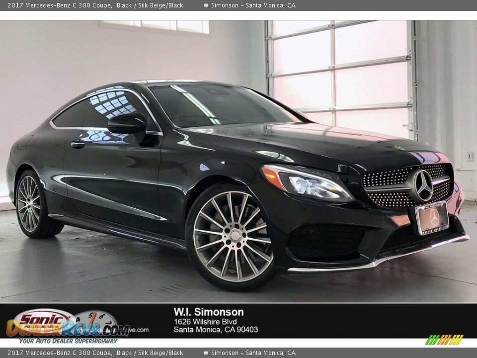 2017 Mercedes-Benz C 300 Coupe Black / Silk Beige/Black Photo #1