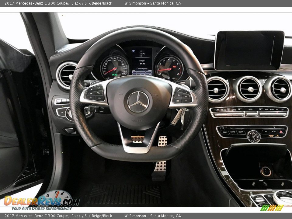 2017 Mercedes-Benz C 300 Coupe Black / Silk Beige/Black Photo #4