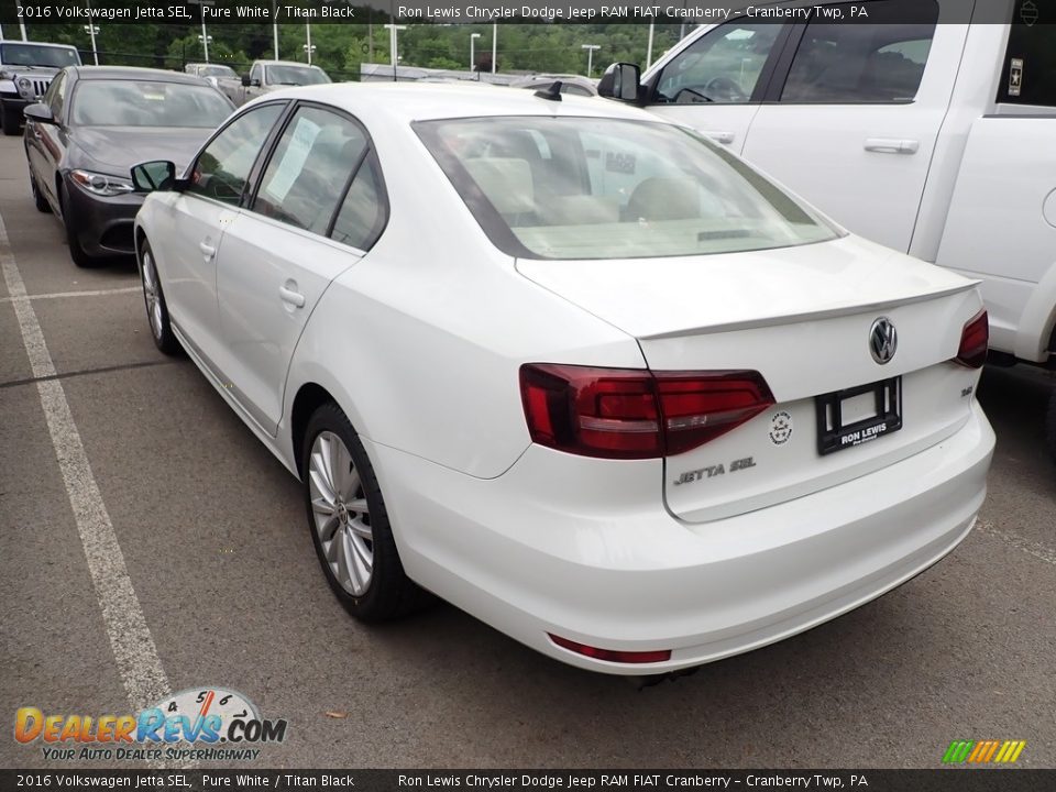 2016 Volkswagen Jetta SEL Pure White / Titan Black Photo #3