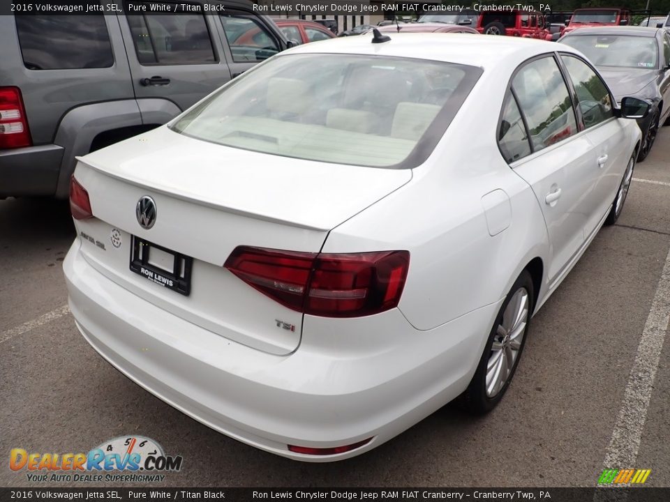 2016 Volkswagen Jetta SEL Pure White / Titan Black Photo #4