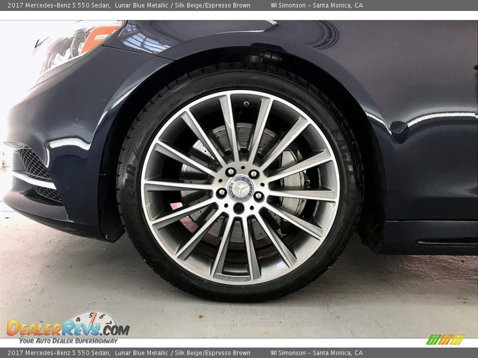 2017 Mercedes-Benz S 550 Sedan Lunar Blue Metallic / Silk Beige/Espresso Brown Photo #8