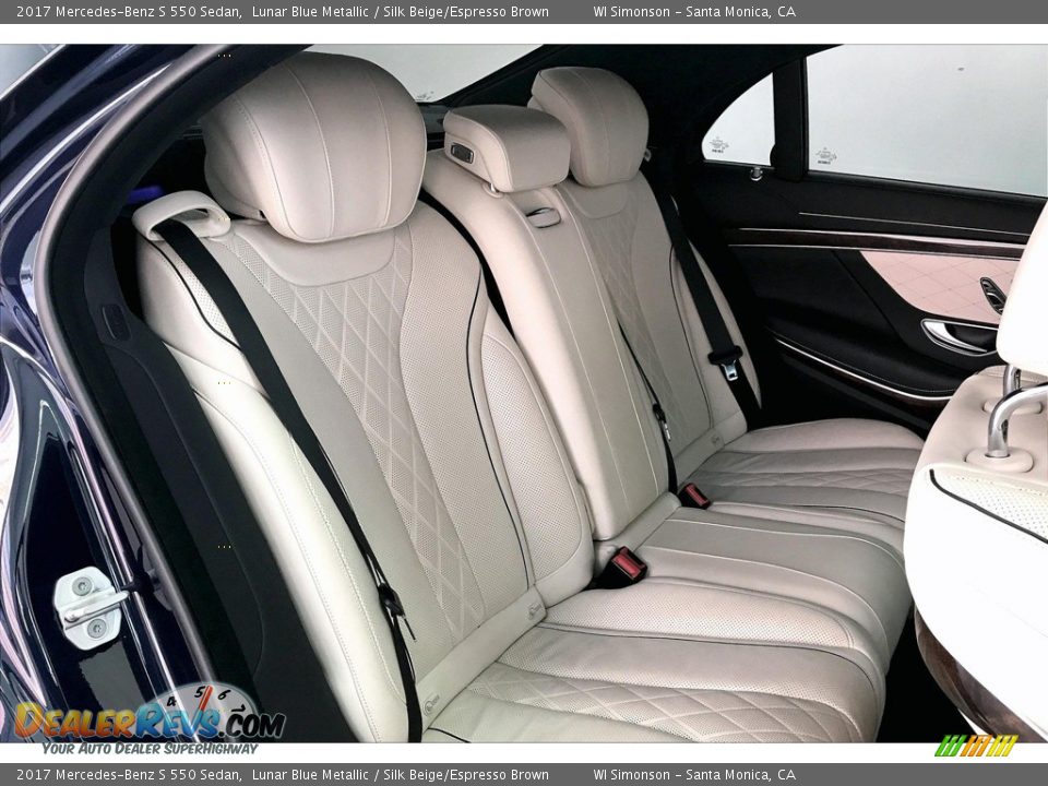 2017 Mercedes-Benz S 550 Sedan Lunar Blue Metallic / Silk Beige/Espresso Brown Photo #13