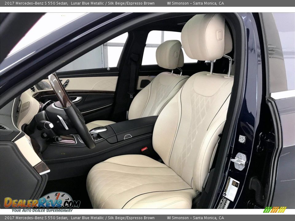 2017 Mercedes-Benz S 550 Sedan Lunar Blue Metallic / Silk Beige/Espresso Brown Photo #14