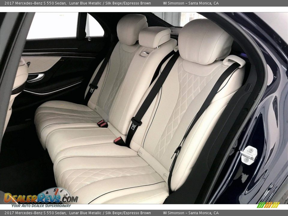 2017 Mercedes-Benz S 550 Sedan Lunar Blue Metallic / Silk Beige/Espresso Brown Photo #15