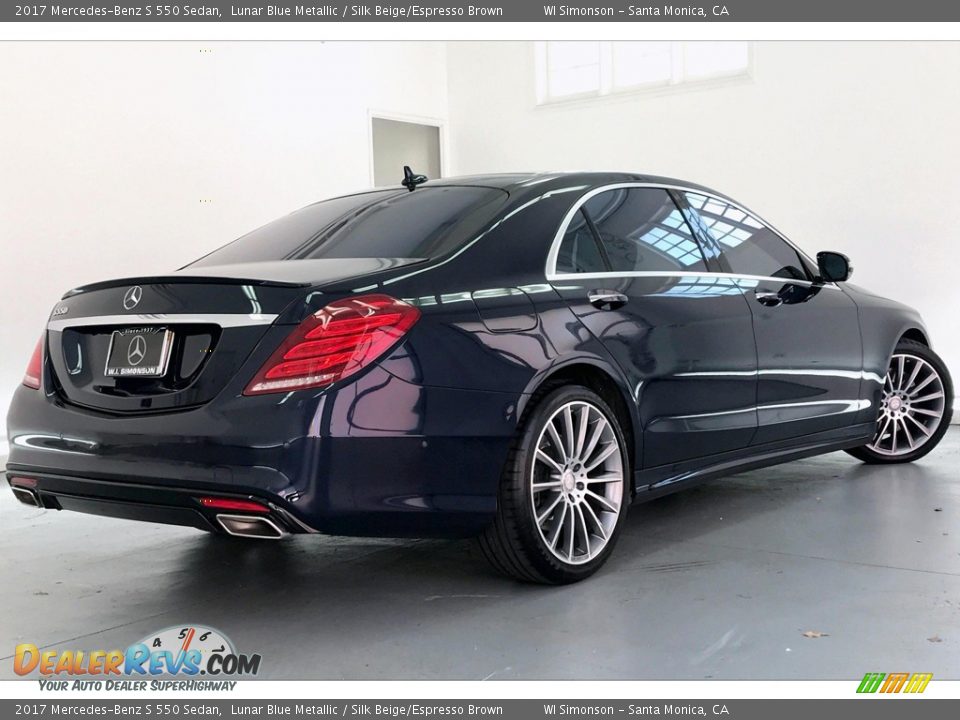 2017 Mercedes-Benz S 550 Sedan Lunar Blue Metallic / Silk Beige/Espresso Brown Photo #16
