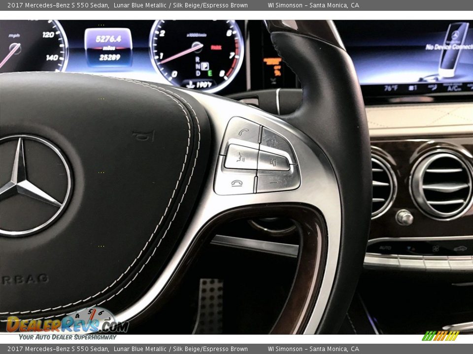 2017 Mercedes-Benz S 550 Sedan Lunar Blue Metallic / Silk Beige/Espresso Brown Photo #19