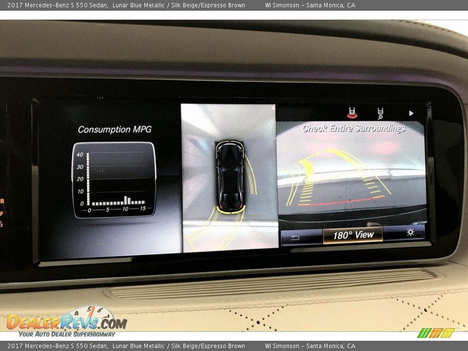 2017 Mercedes-Benz S 550 Sedan Lunar Blue Metallic / Silk Beige/Espresso Brown Photo #21
