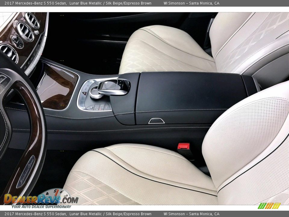 2017 Mercedes-Benz S 550 Sedan Lunar Blue Metallic / Silk Beige/Espresso Brown Photo #23