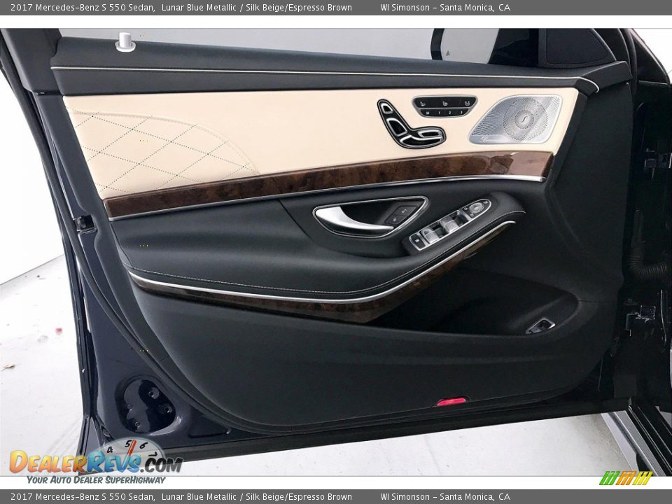 2017 Mercedes-Benz S 550 Sedan Lunar Blue Metallic / Silk Beige/Espresso Brown Photo #25