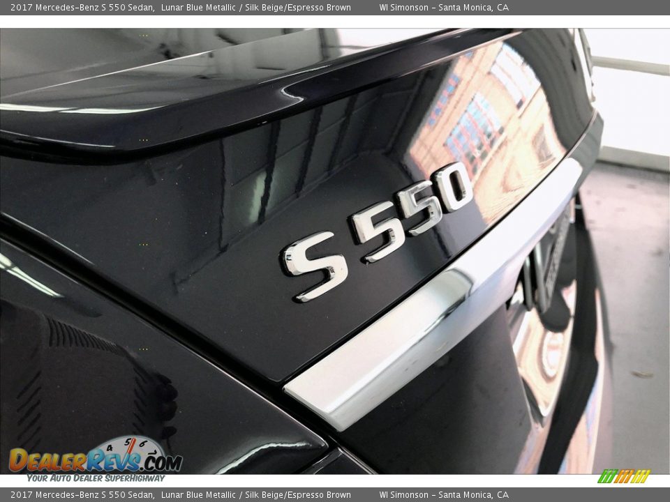 2017 Mercedes-Benz S 550 Sedan Lunar Blue Metallic / Silk Beige/Espresso Brown Photo #27