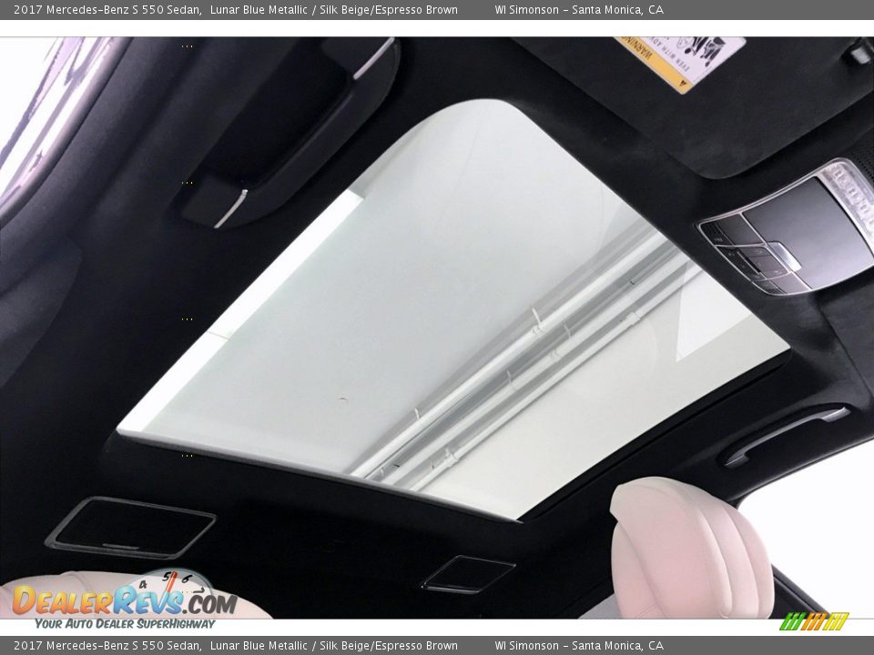 2017 Mercedes-Benz S 550 Sedan Lunar Blue Metallic / Silk Beige/Espresso Brown Photo #29