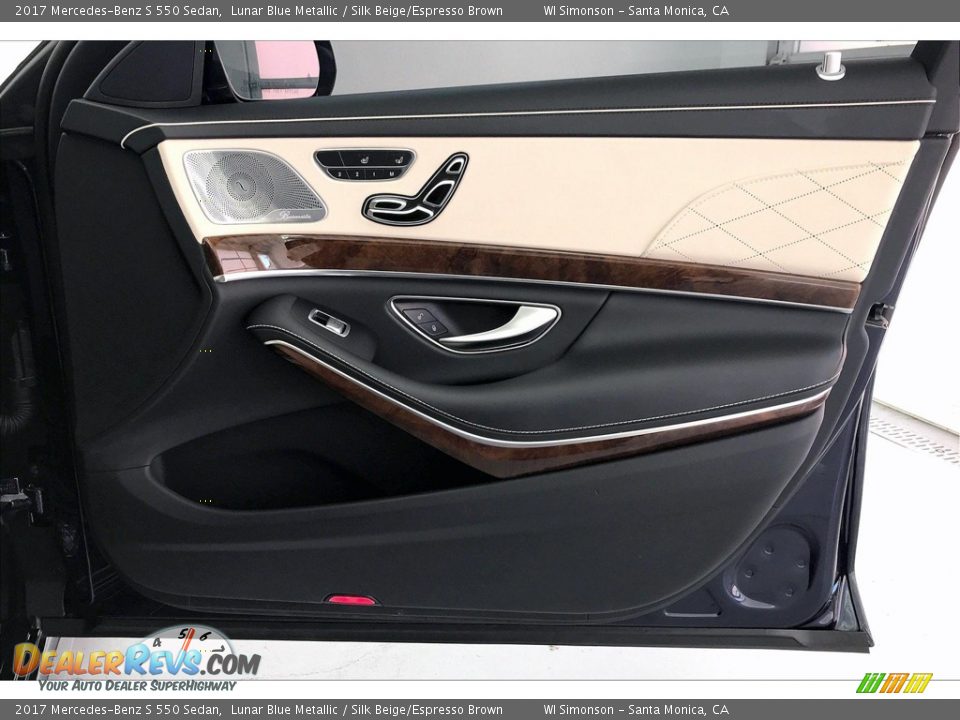2017 Mercedes-Benz S 550 Sedan Lunar Blue Metallic / Silk Beige/Espresso Brown Photo #30