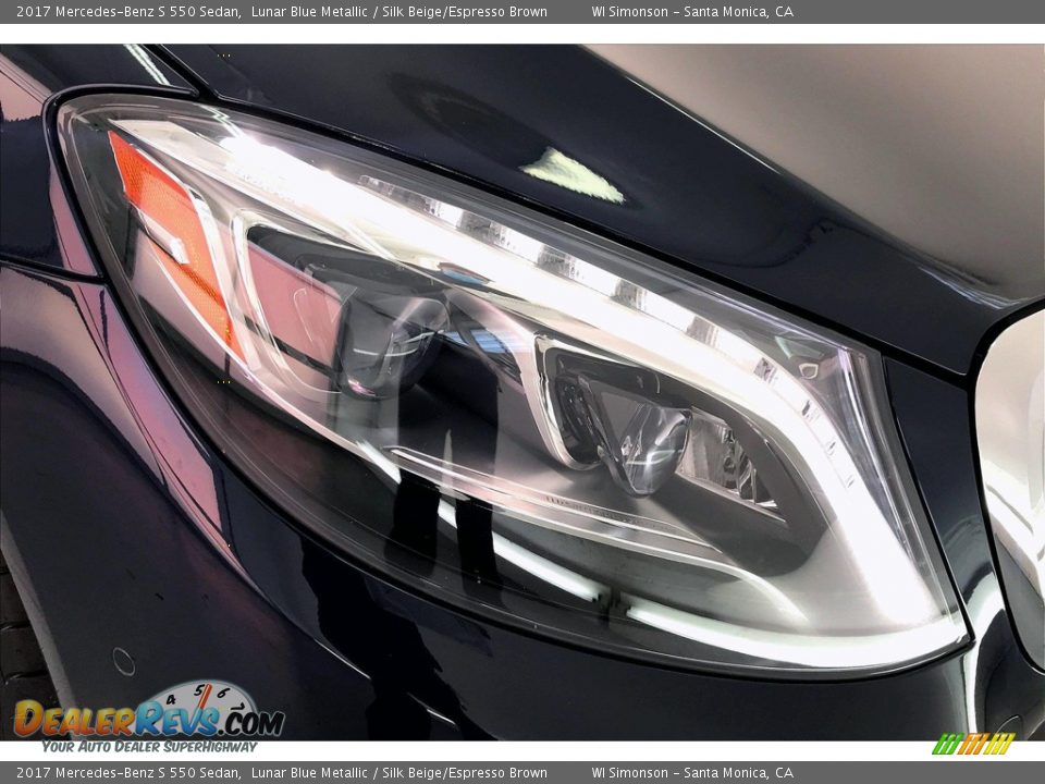 2017 Mercedes-Benz S 550 Sedan Lunar Blue Metallic / Silk Beige/Espresso Brown Photo #32