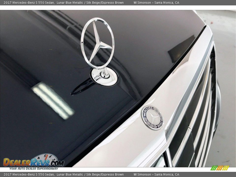 2017 Mercedes-Benz S 550 Sedan Lunar Blue Metallic / Silk Beige/Espresso Brown Photo #33