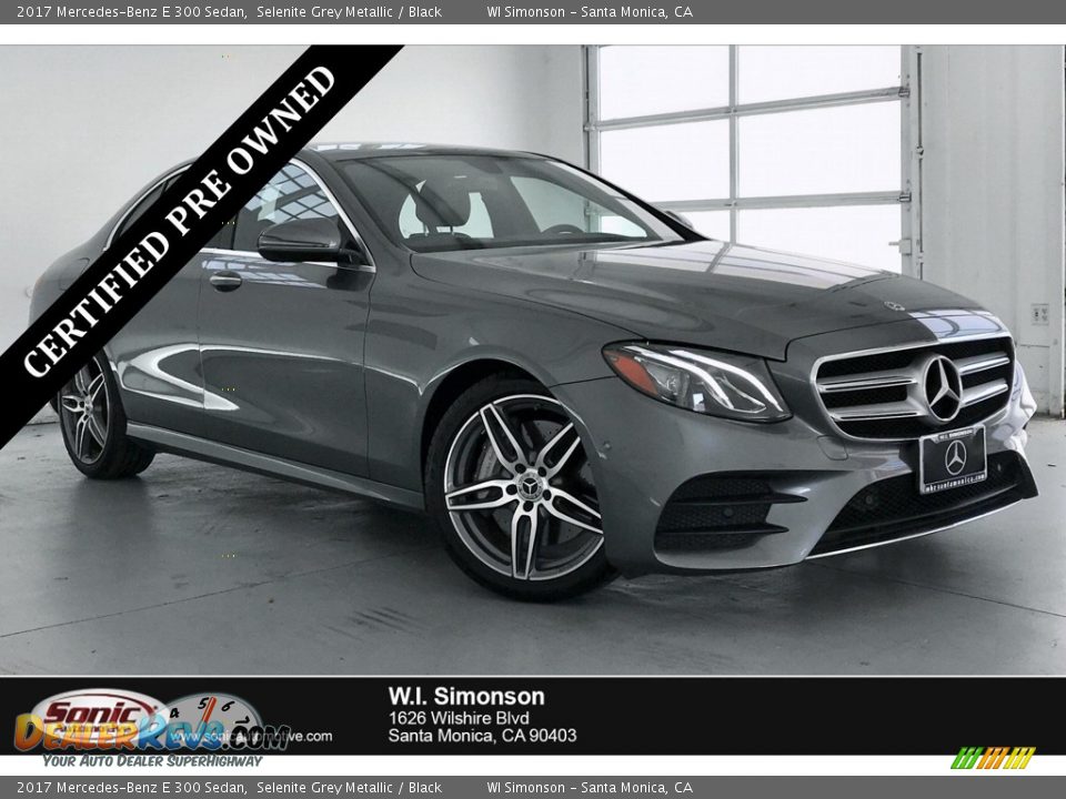 2017 Mercedes-Benz E 300 Sedan Selenite Grey Metallic / Black Photo #1