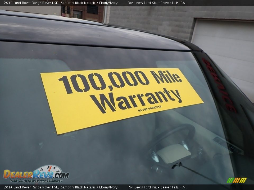 2014 Land Rover Range Rover HSE Santorini Black Metallic / Ebony/Ivory Photo #10