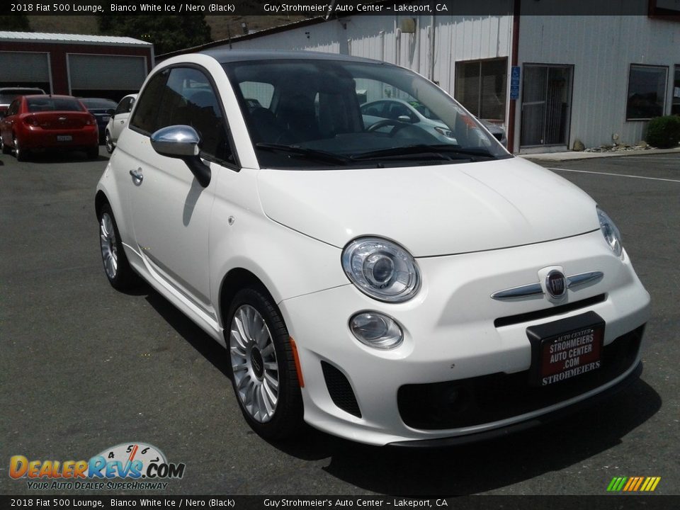 2018 Fiat 500 Lounge Bianco White Ice / Nero (Black) Photo #1