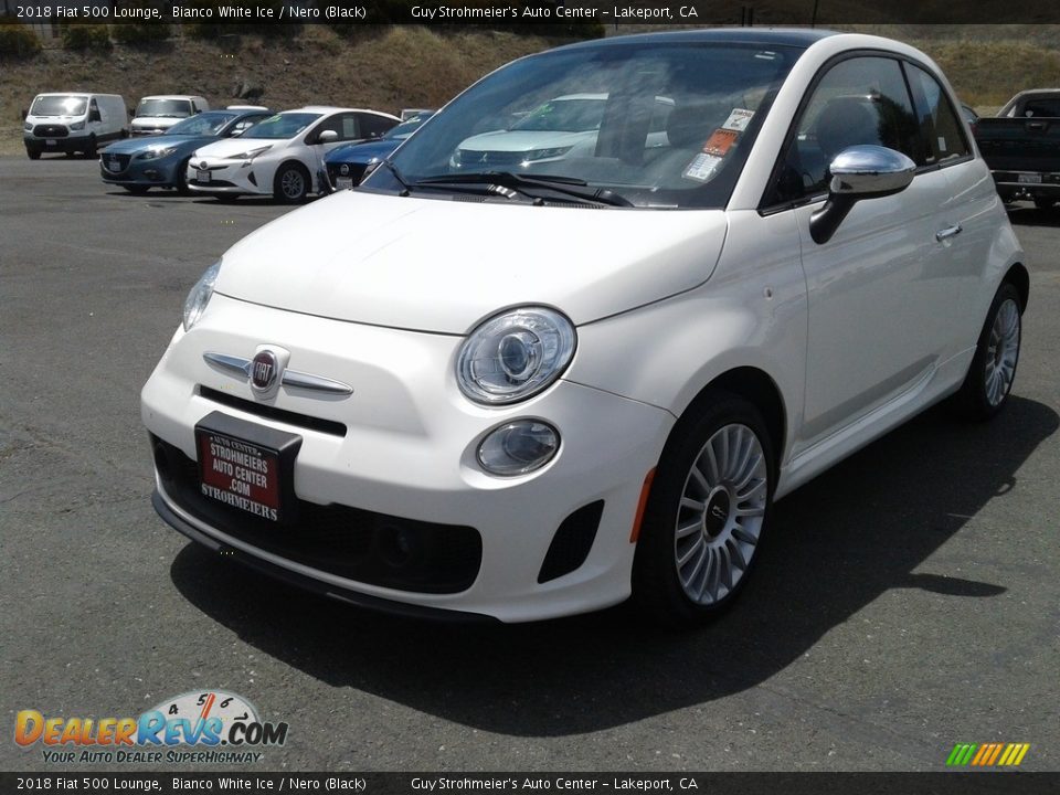 2018 Fiat 500 Lounge Bianco White Ice / Nero (Black) Photo #2