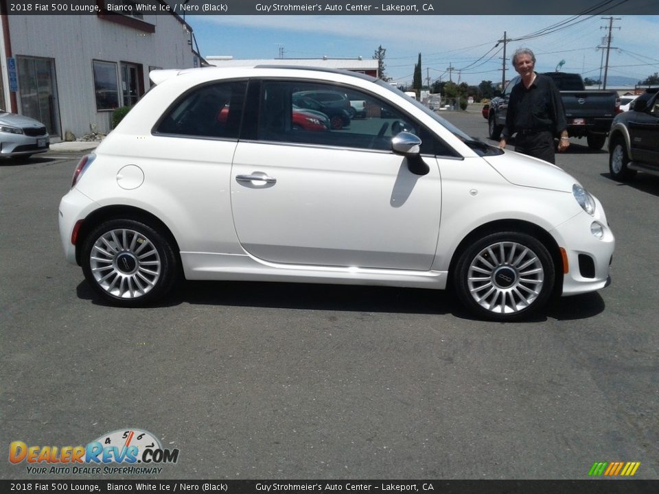 2018 Fiat 500 Lounge Bianco White Ice / Nero (Black) Photo #5