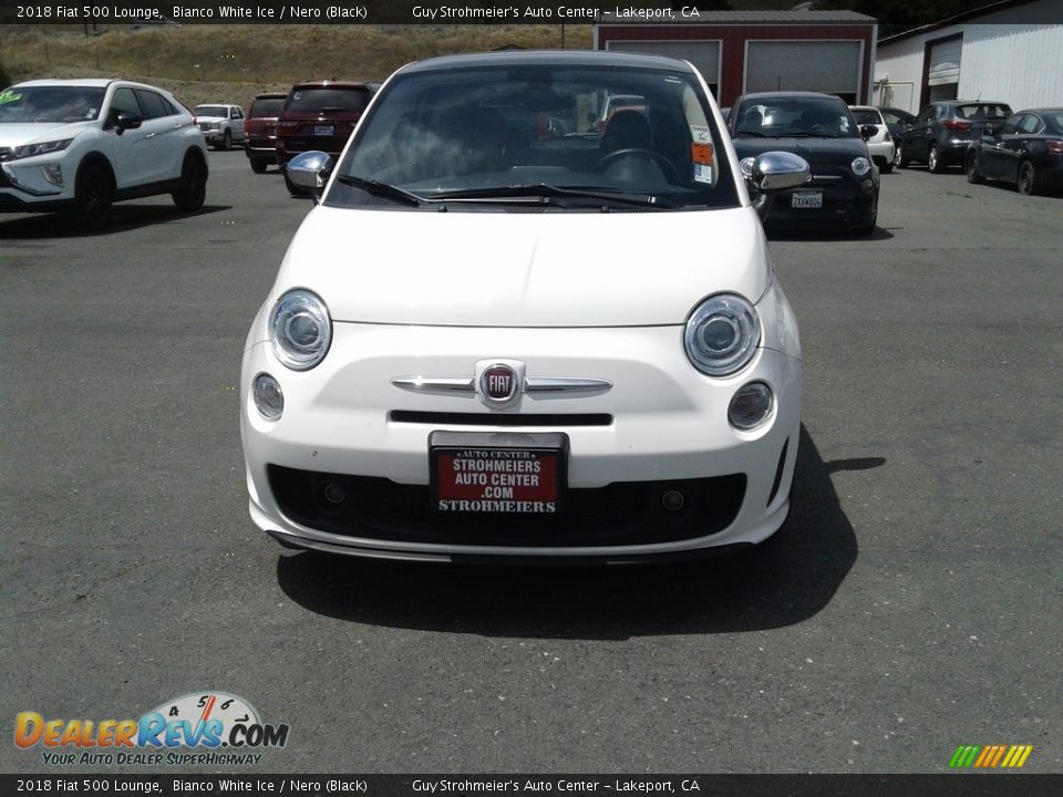 2018 Fiat 500 Lounge Bianco White Ice / Nero (Black) Photo #6