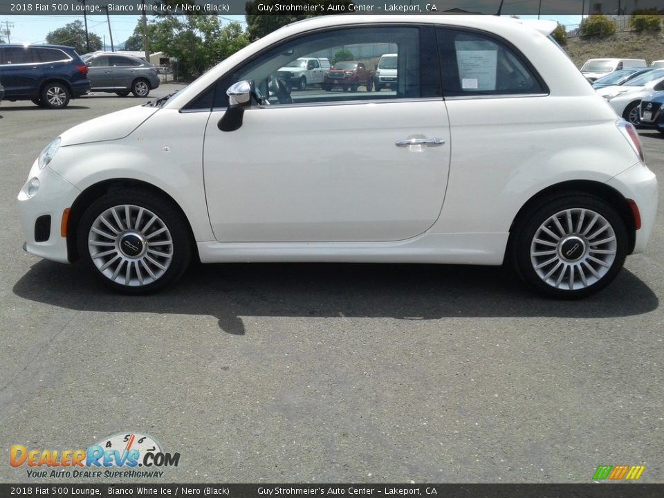 2018 Fiat 500 Lounge Bianco White Ice / Nero (Black) Photo #8