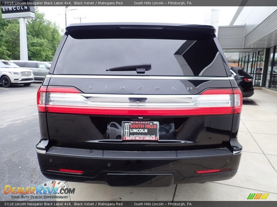 2018 Lincoln Navigator Black Label 4x4 Black Velvet / Mahogany Red Photo #4