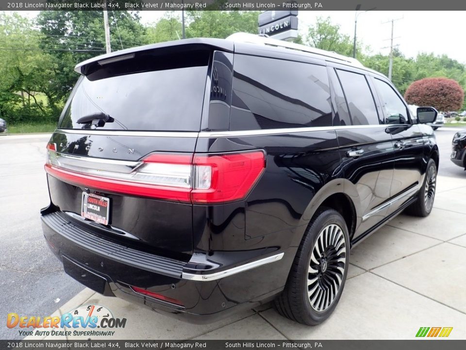 2018 Lincoln Navigator Black Label 4x4 Black Velvet / Mahogany Red Photo #6