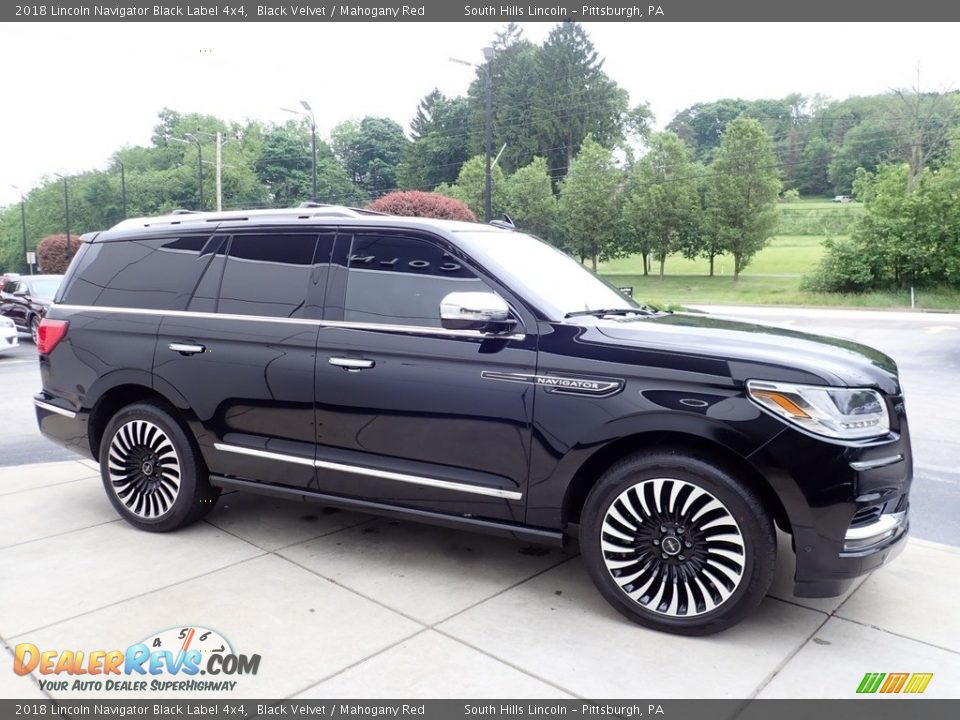 2018 Lincoln Navigator Black Label 4x4 Black Velvet / Mahogany Red Photo #7