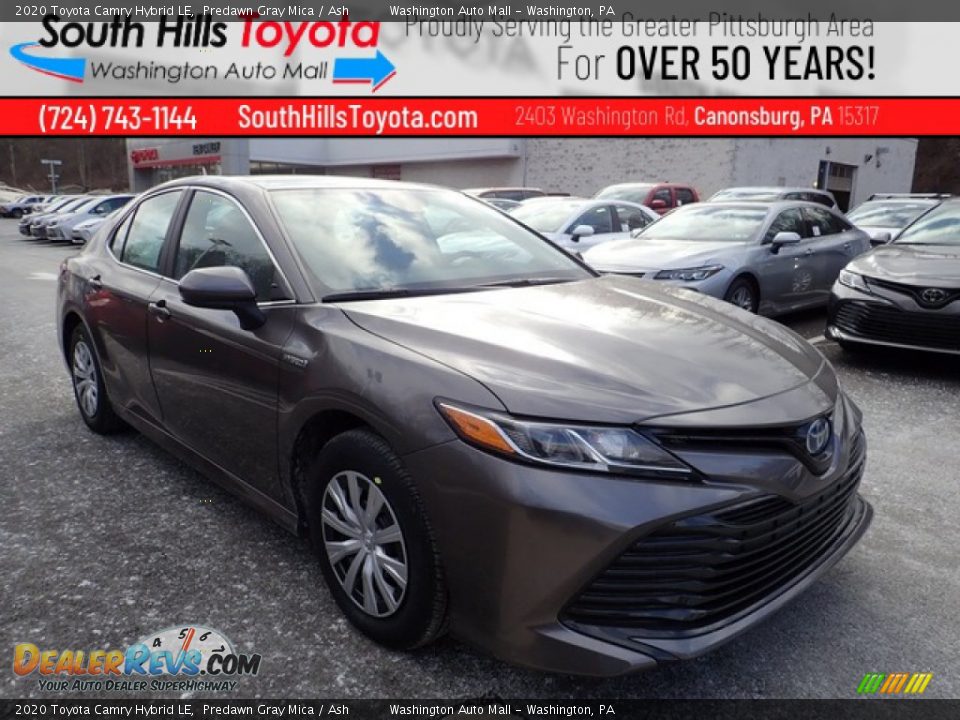 2020 Toyota Camry Hybrid LE Predawn Gray Mica / Ash Photo #1