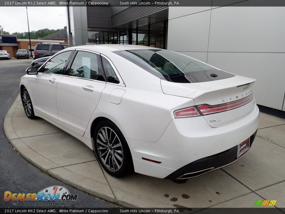 2017 Lincoln MKZ Select AWD White Platinum / Cappuccino Photo #3