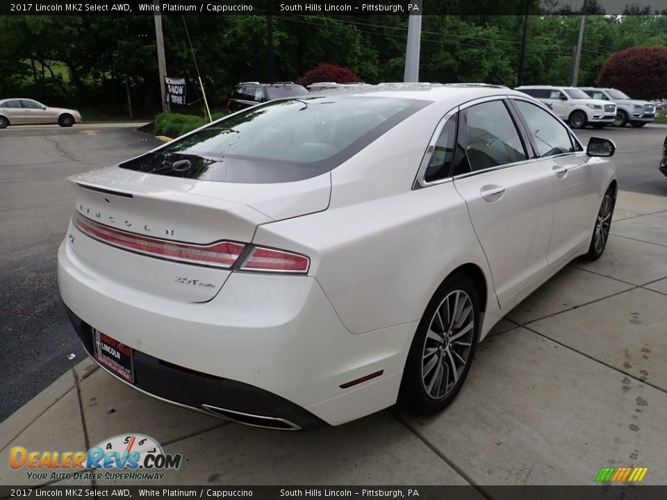 2017 Lincoln MKZ Select AWD White Platinum / Cappuccino Photo #6