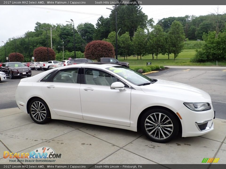 2017 Lincoln MKZ Select AWD White Platinum / Cappuccino Photo #7