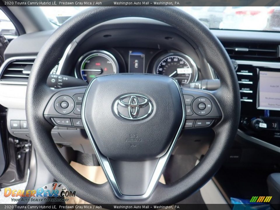 2020 Toyota Camry Hybrid LE Predawn Gray Mica / Ash Photo #20