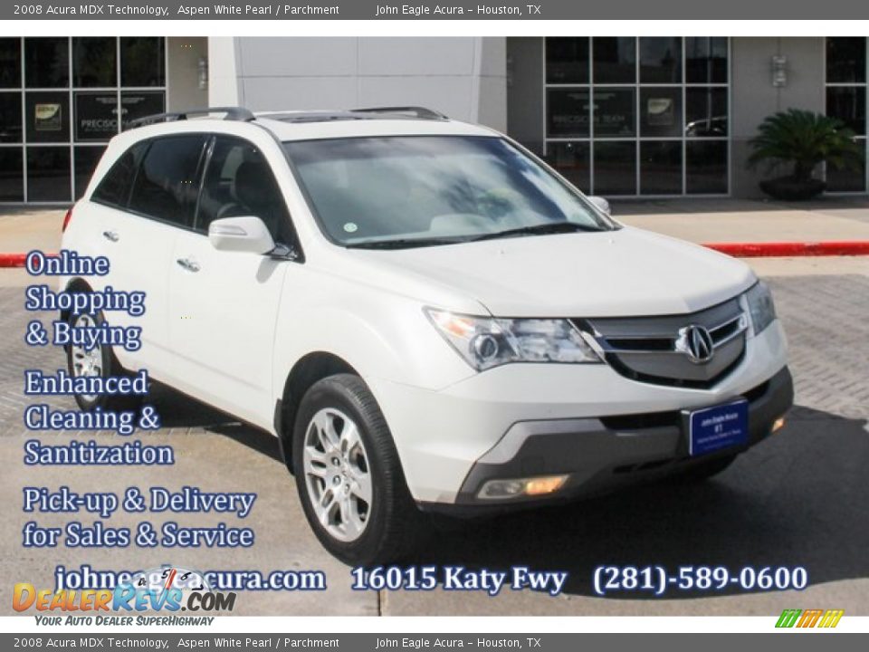 2008 Acura MDX Technology Aspen White Pearl / Parchment Photo #1