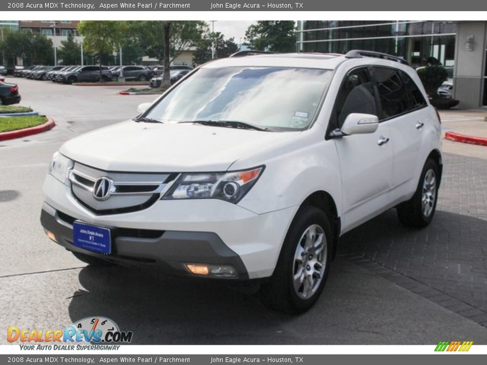 2008 Acura MDX Technology Aspen White Pearl / Parchment Photo #3